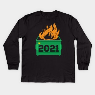 2021 Dumpster Fire - Everything Sucks Kids Long Sleeve T-Shirt